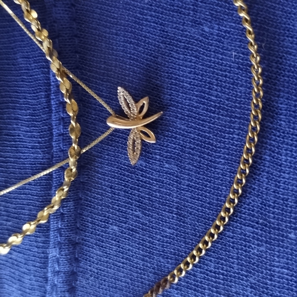 14k micro pave diamond pendant